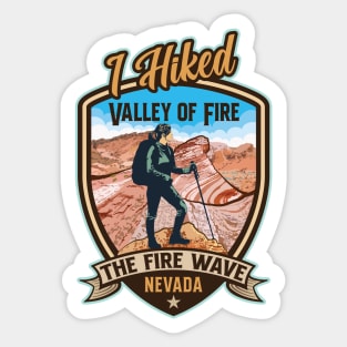 I Hiked The Fire Wave Valley Of Fire State Park Nevada Sticker